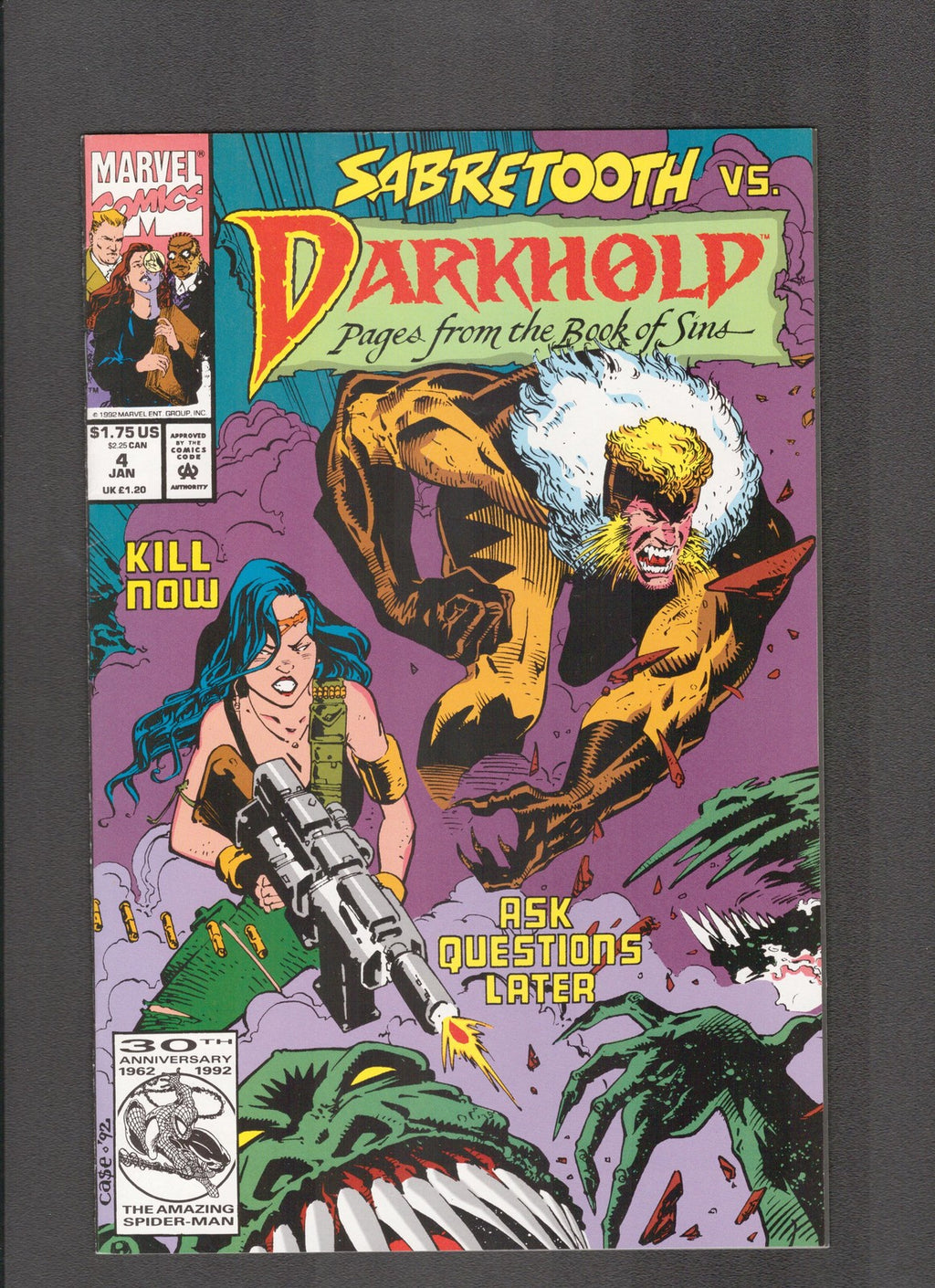 Darkhold: Pages from the Book of Sins #4 (1992) Sabretooth Marvel Comics