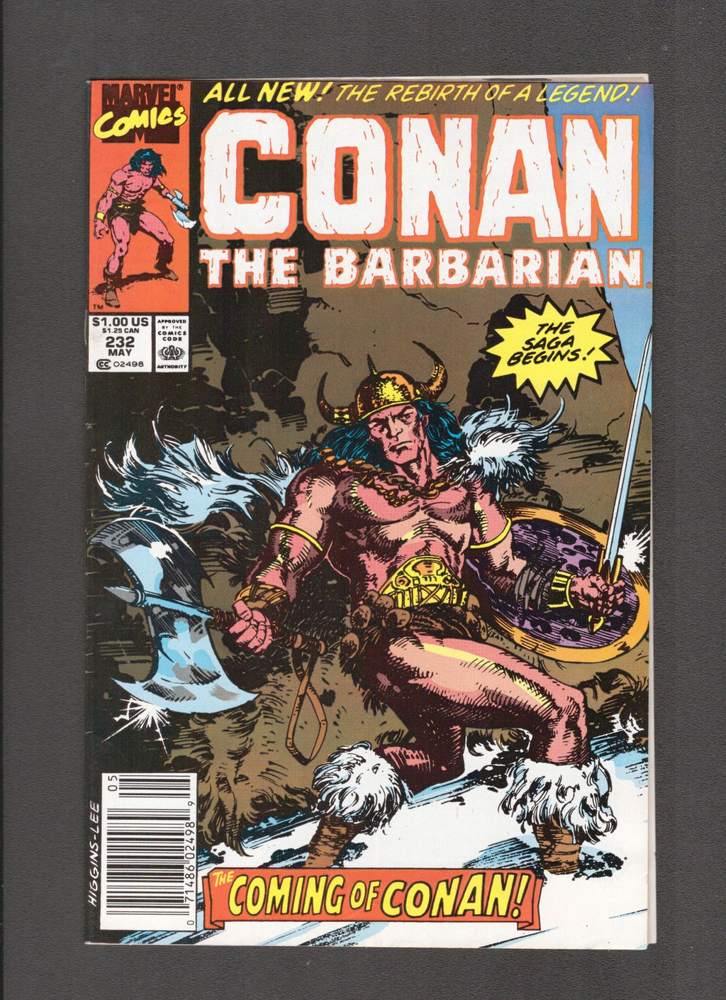 Conan the Barbarian #232 (1990) Dan Adkins, Jim Lee, Ron Lim Marvel Comics