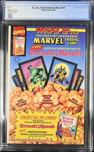 G.I. Joe: A Real American Hero #137 CGC 9.8 (1993) Top Pop Graded Marvel Comics