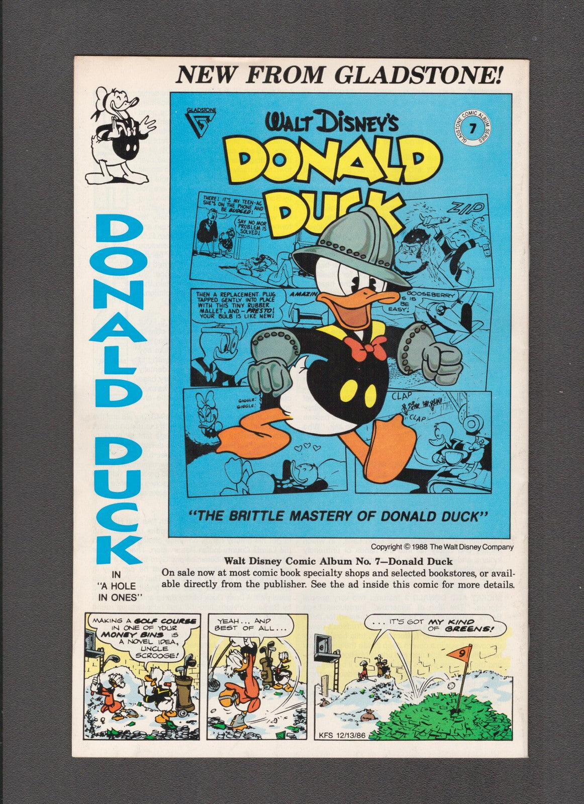Mickey and Donald #3 (1988) Walt Disney Gladstone Comics