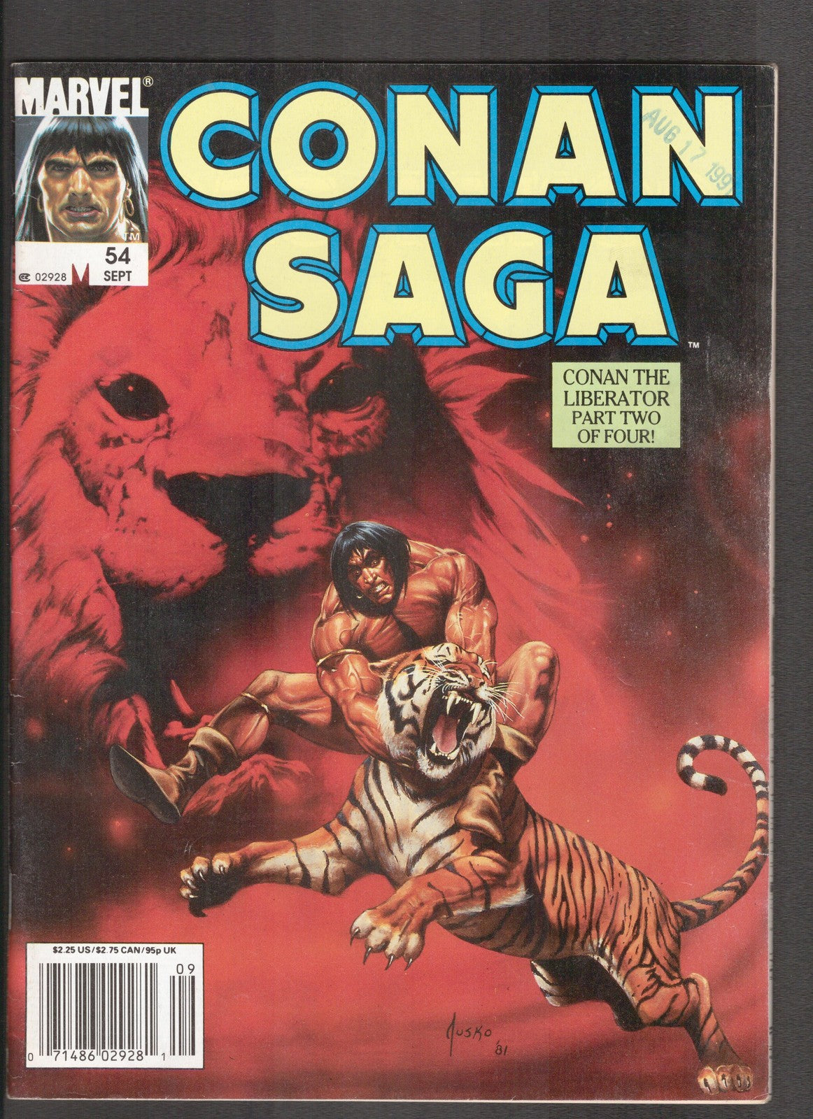 Conan Saga #54 (1991) John Buscema, Roy Thomas Marvel Magazine Comics