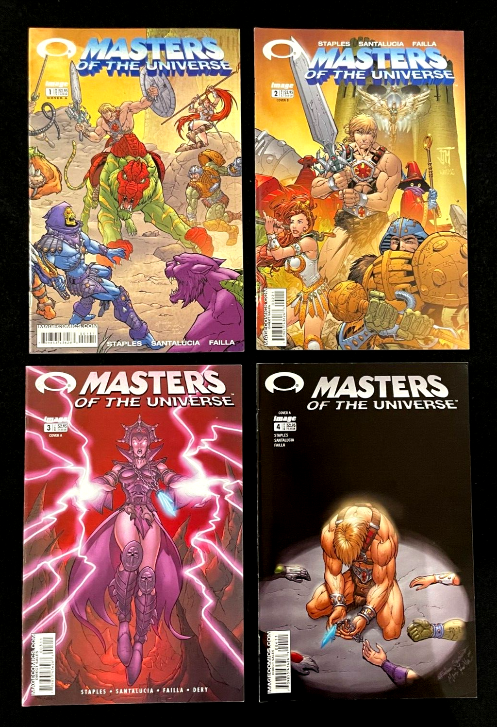 Masters of the Universe -  Set of 4 #1-4 (2 is a variant) (2002/03) Image Comics