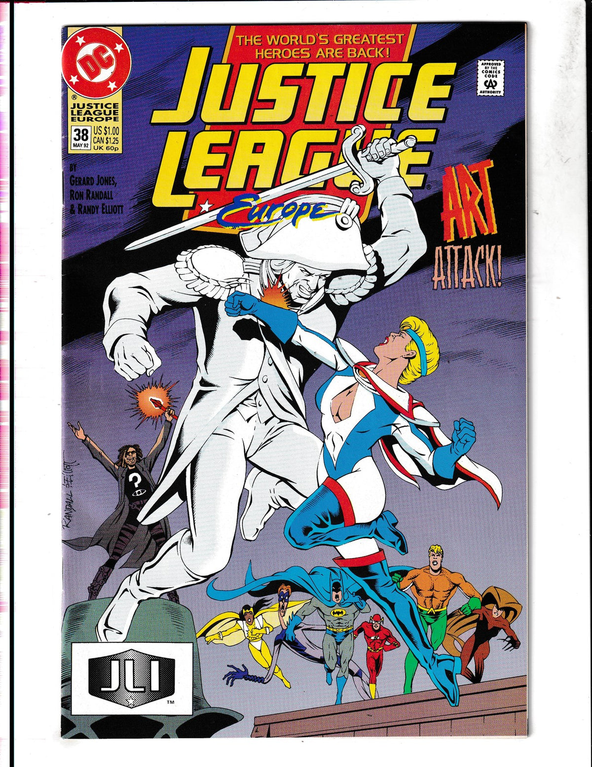 Justice League Europe #38 (1992) Art Attack DC Comics