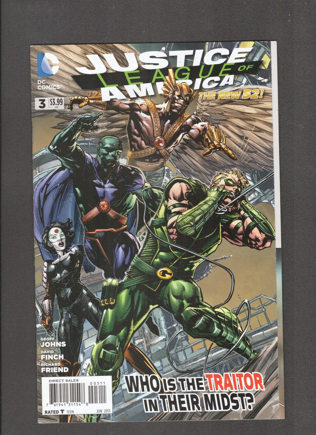 Justice League of America #3d (2013) David Finch Cover DC Comics