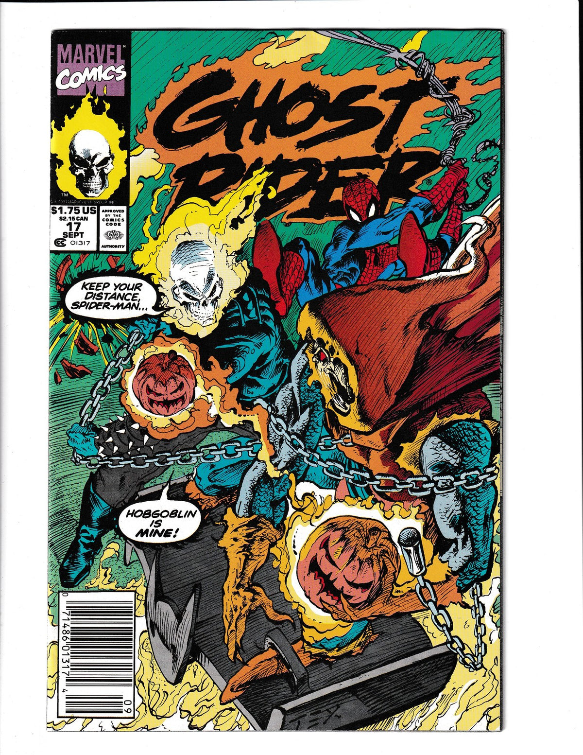 Ghost Rider #17 (1991) Spider-Man & Hogoblin Marvel Comics