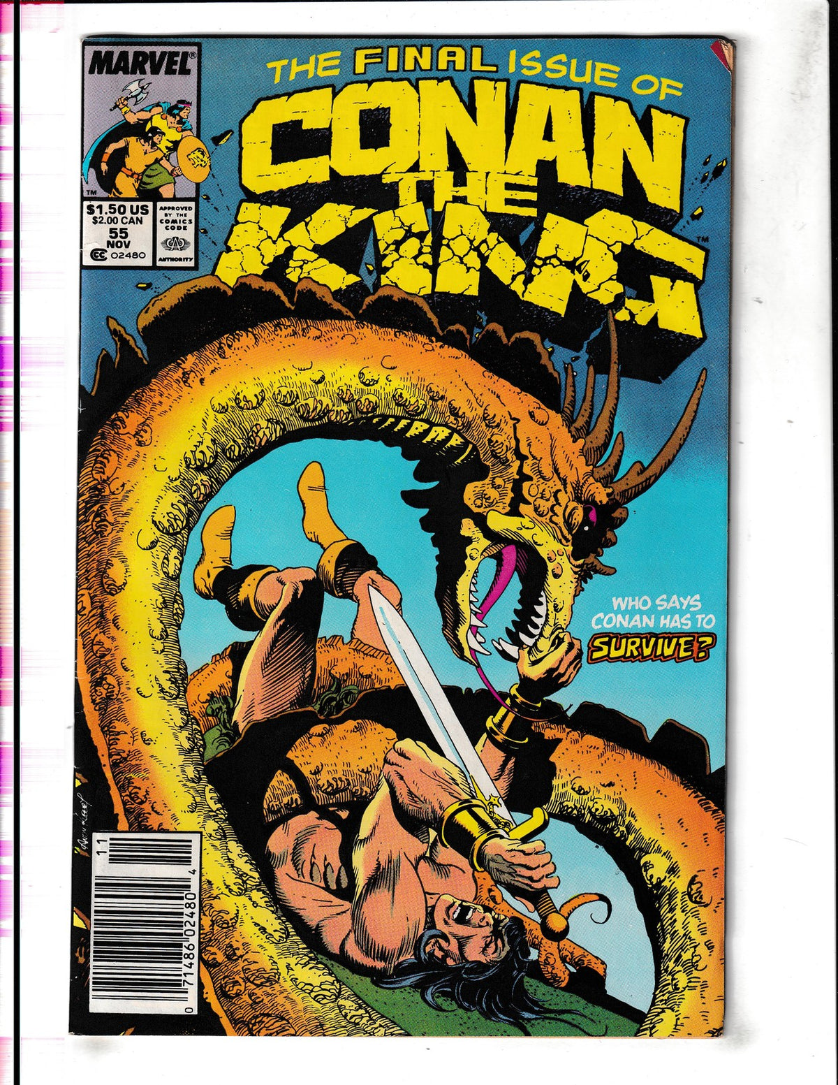 Conan the King #55 (1989) Last In Volume Marvel Comics