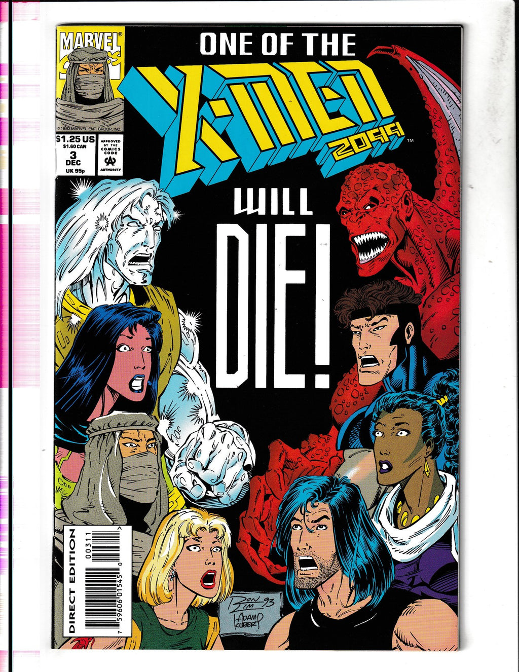 X-Men 2099 #3 (1994) One Will Die! Marvel Comics