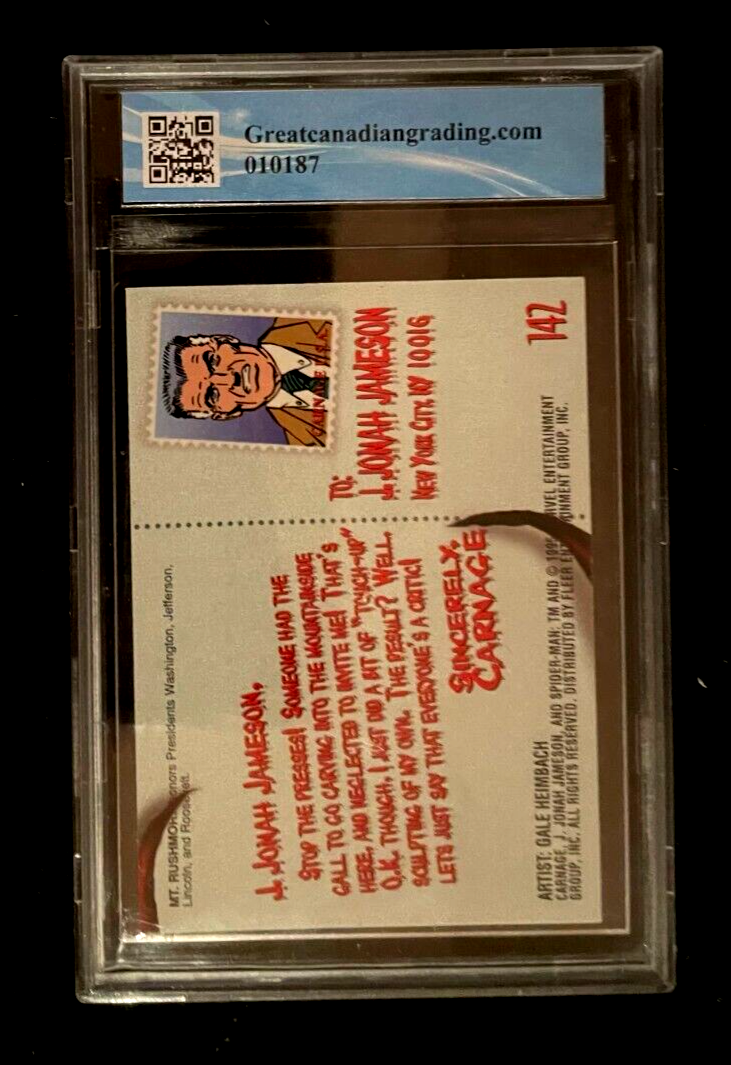 1995 Fleer Ultra Spider-Man #142 GCG 9.0 "Mount Rushmore Carnage USA"
