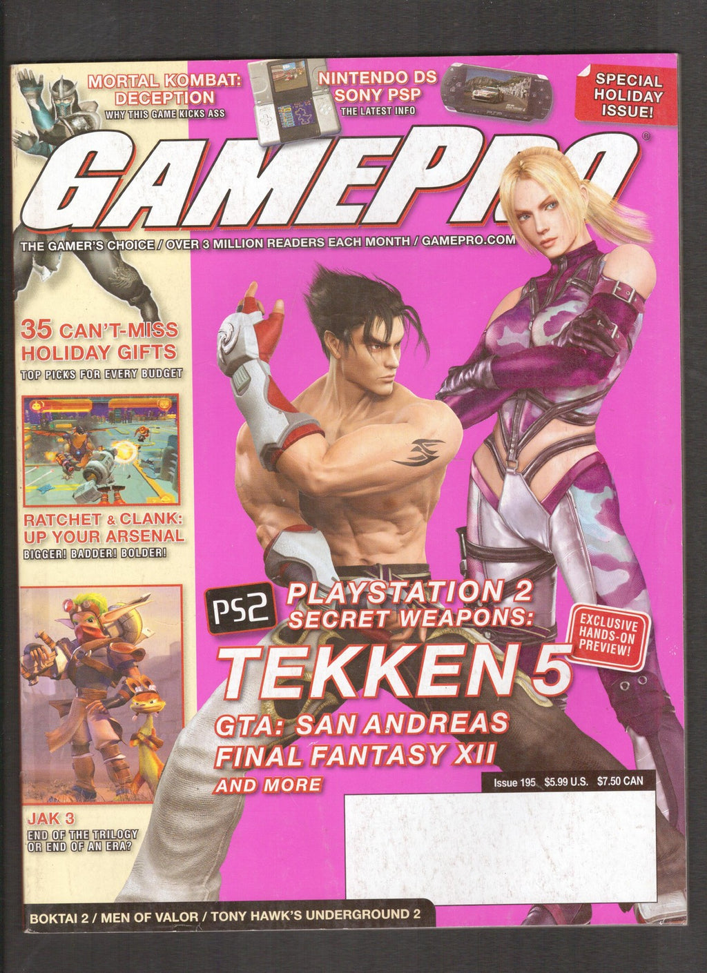 Game Pro #195 (2004) December - Tekken 5  Comics