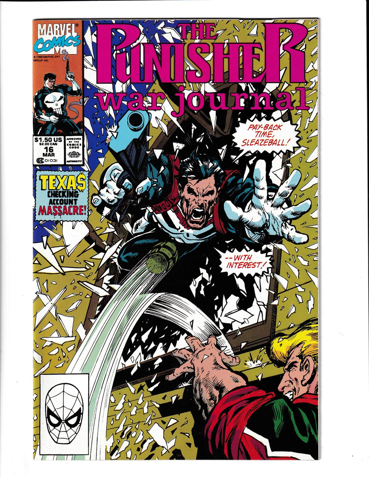 Punisher War Journal #16 (1990) Marvel Comics SKU:3472