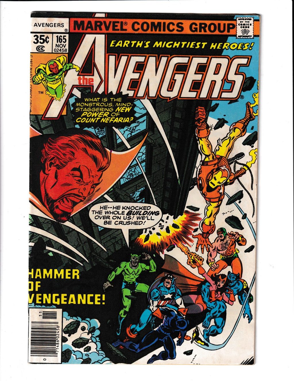 Avengers #165 (1977) 1st Henry Peter Gyrich Marvel Comics
