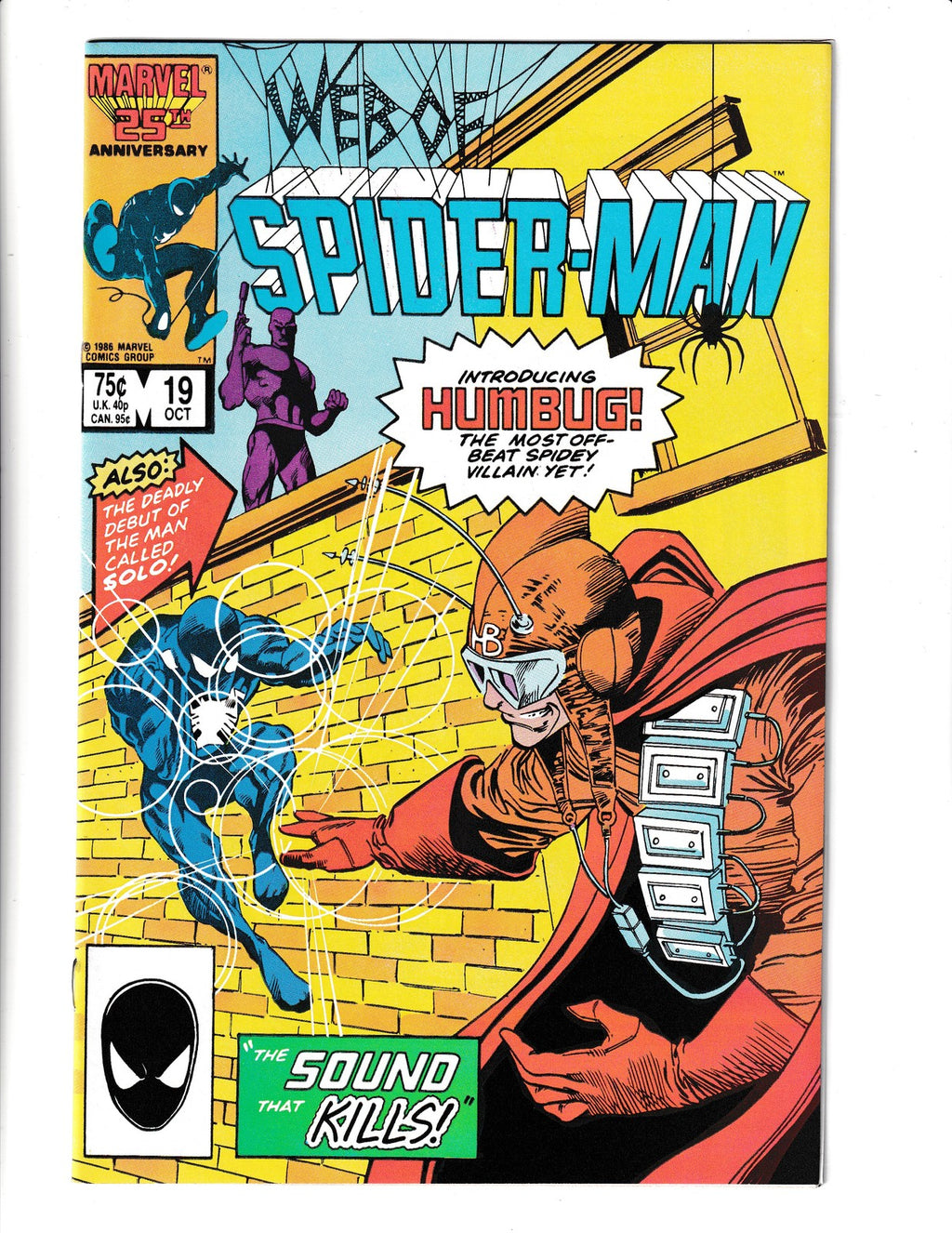 Web of Spider-Man #19 (1986) 1st app Humbug Marvel Comics