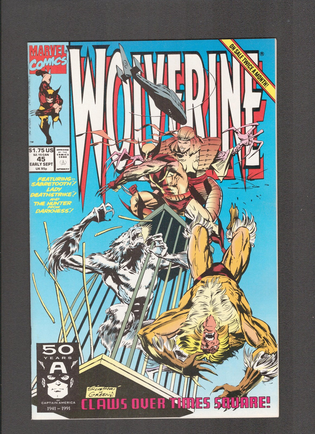 Wolverine #45 (1991) Marc Silvestri, Larry Hama Marvel Comics