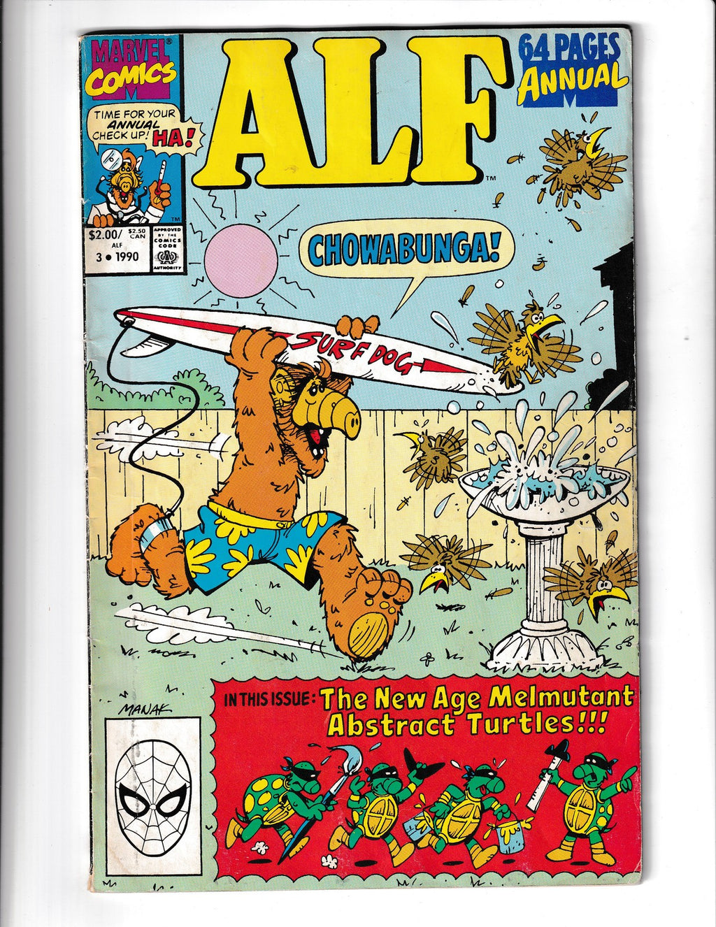Alf Annual #3 (1990) Lower Grade TMNT Parody Marvel Comics