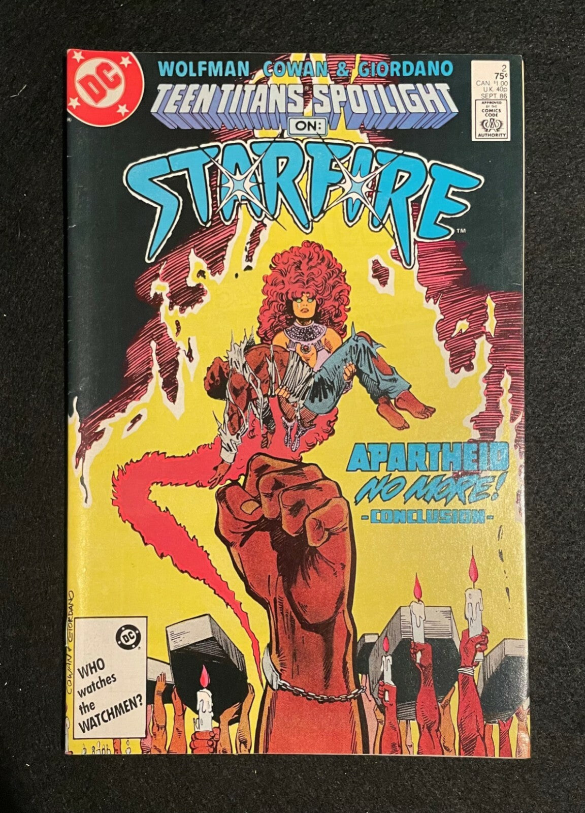Teen Titans Spotlight on Starfire #2 Sept '86 DC Comics .75$ cover price