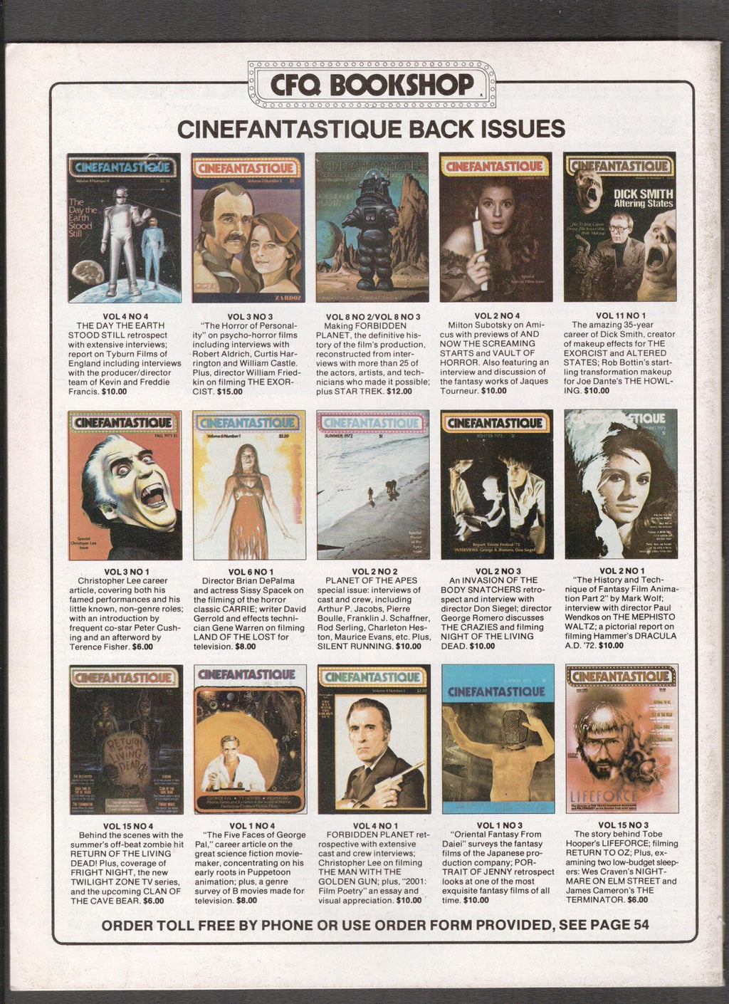 Cinefantastique #5 (1986) Legend Cinefantastique Comics