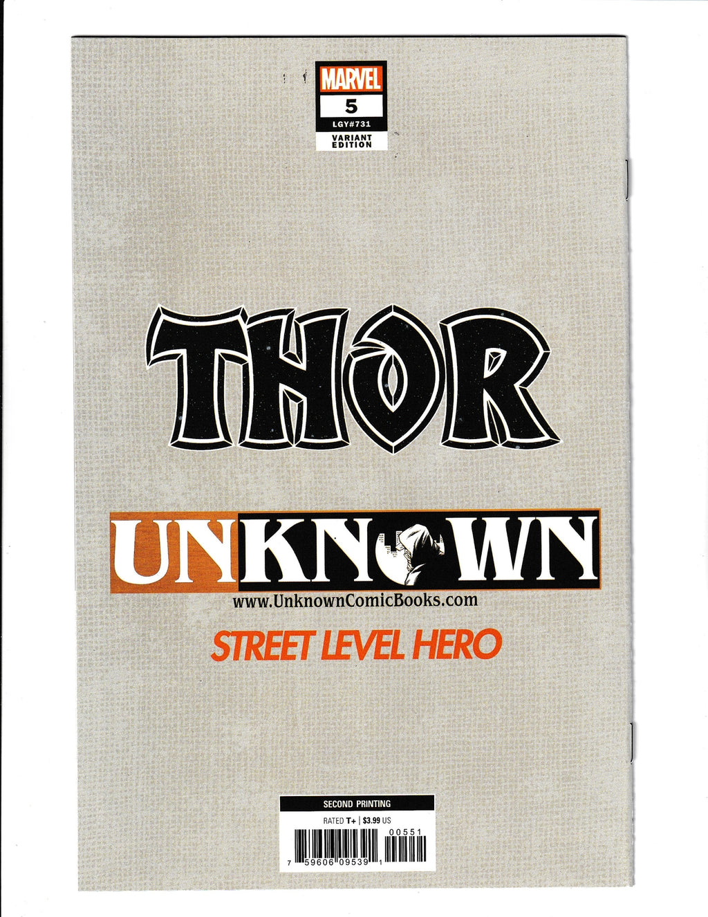 Thor #5 (2020) 2nd Print Unknown Exclusive Marvel Comics