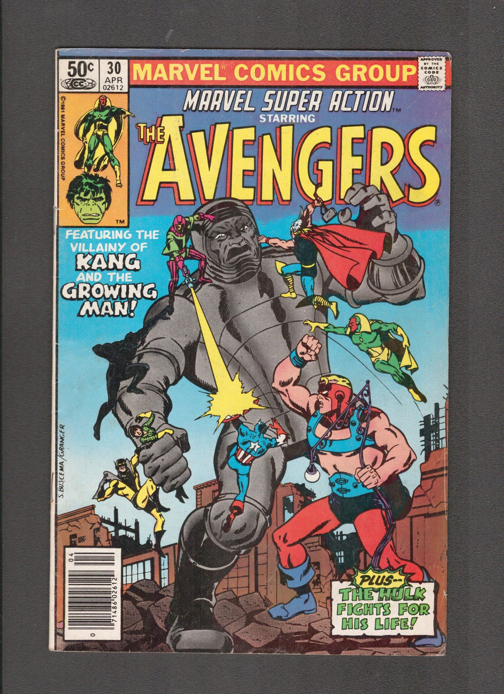 Marvel Super Action #30 (1981) Starring Avengers Stan Lee, Buscema Marvel Comics
