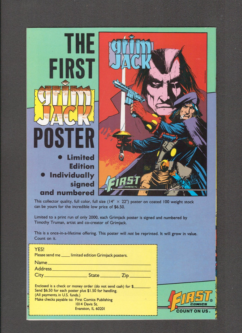 Grim Jack #5 (1984) Higher Grade - Timothy Truman First Comics