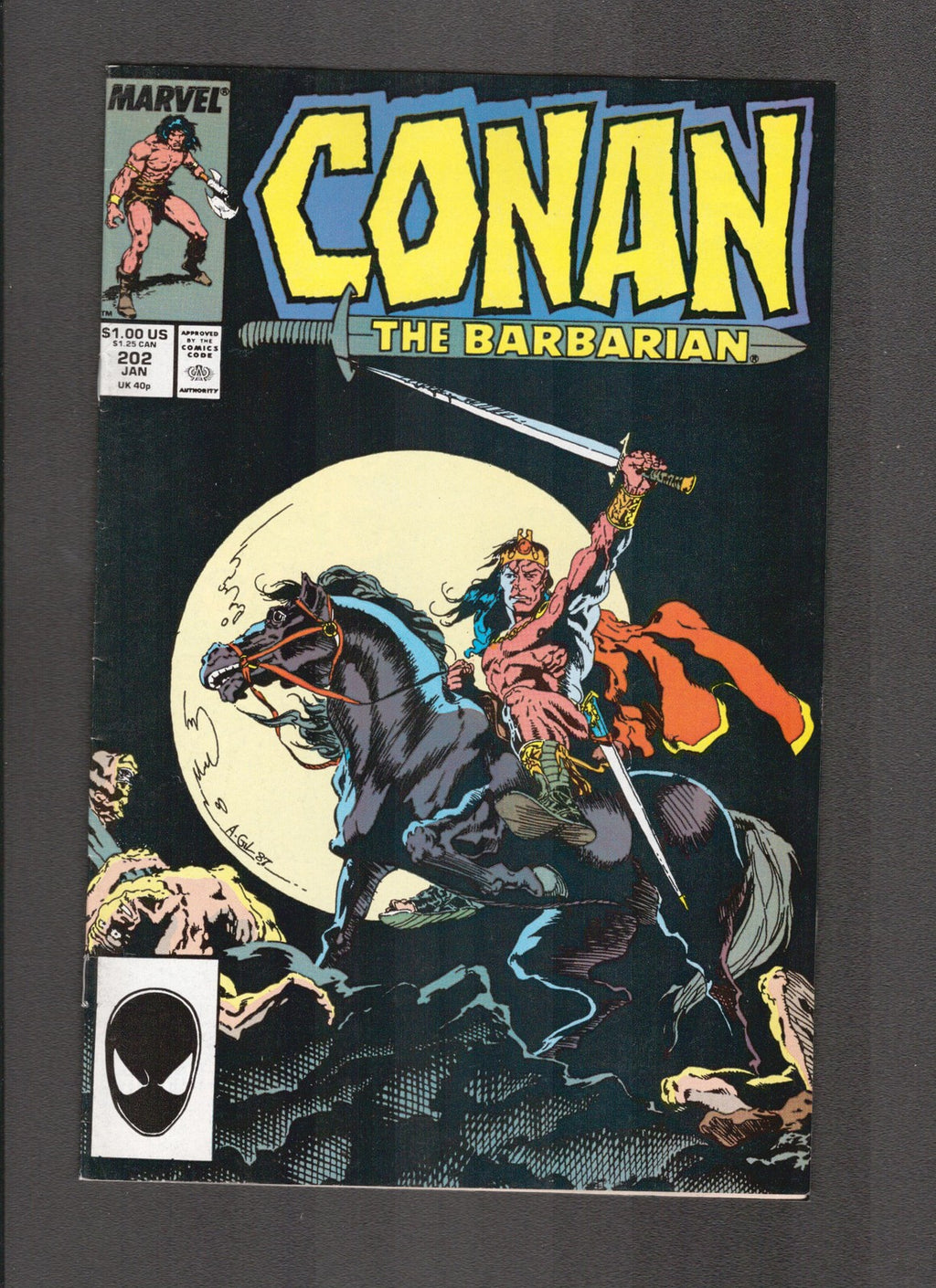 Conan the Barbarian #202 (1988) Armando Gil, Val Semeiks Marvel Comics