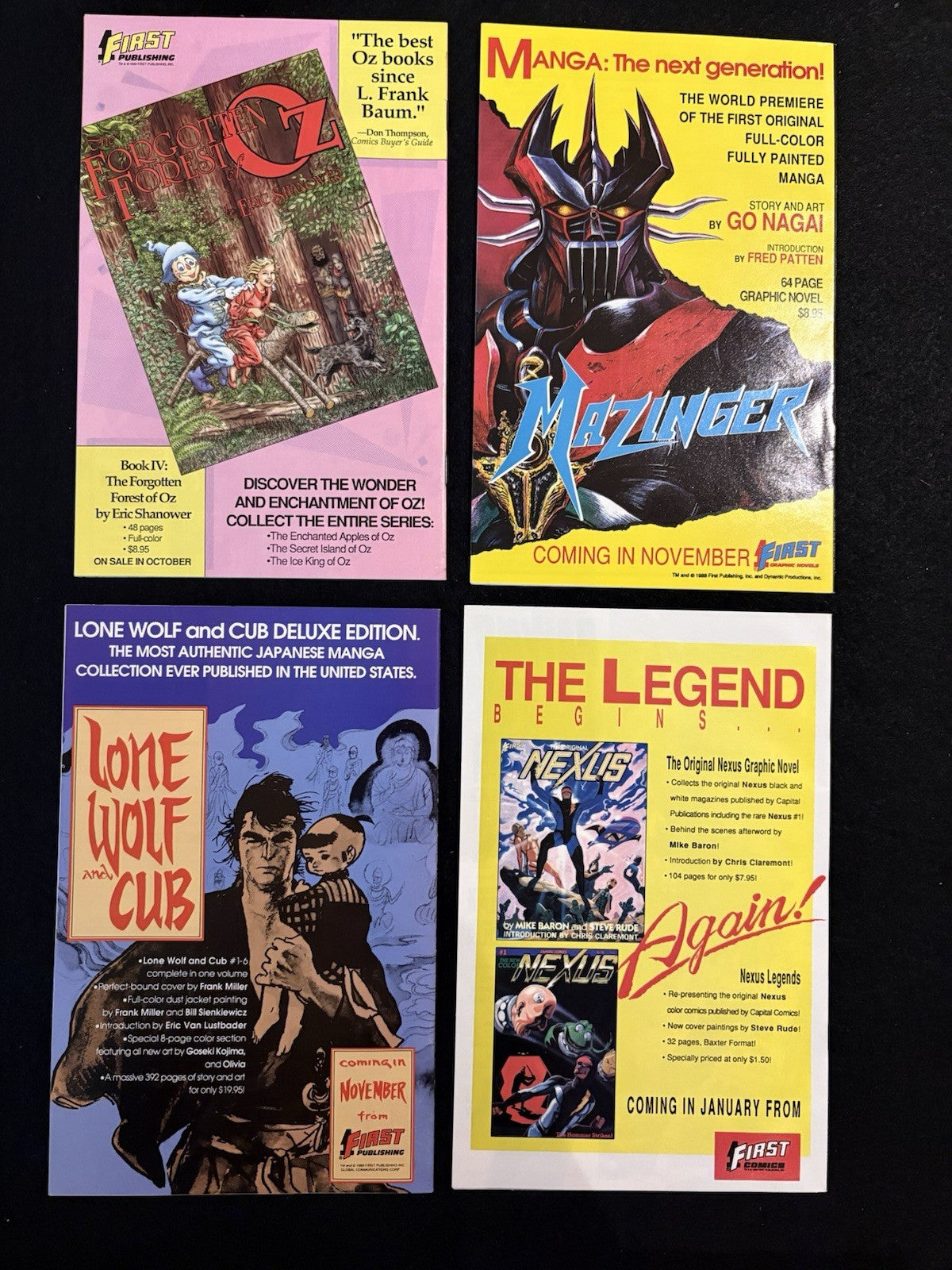 The Next Nexus #1-4 (1989) Complete Mini-Series Set by First Comics