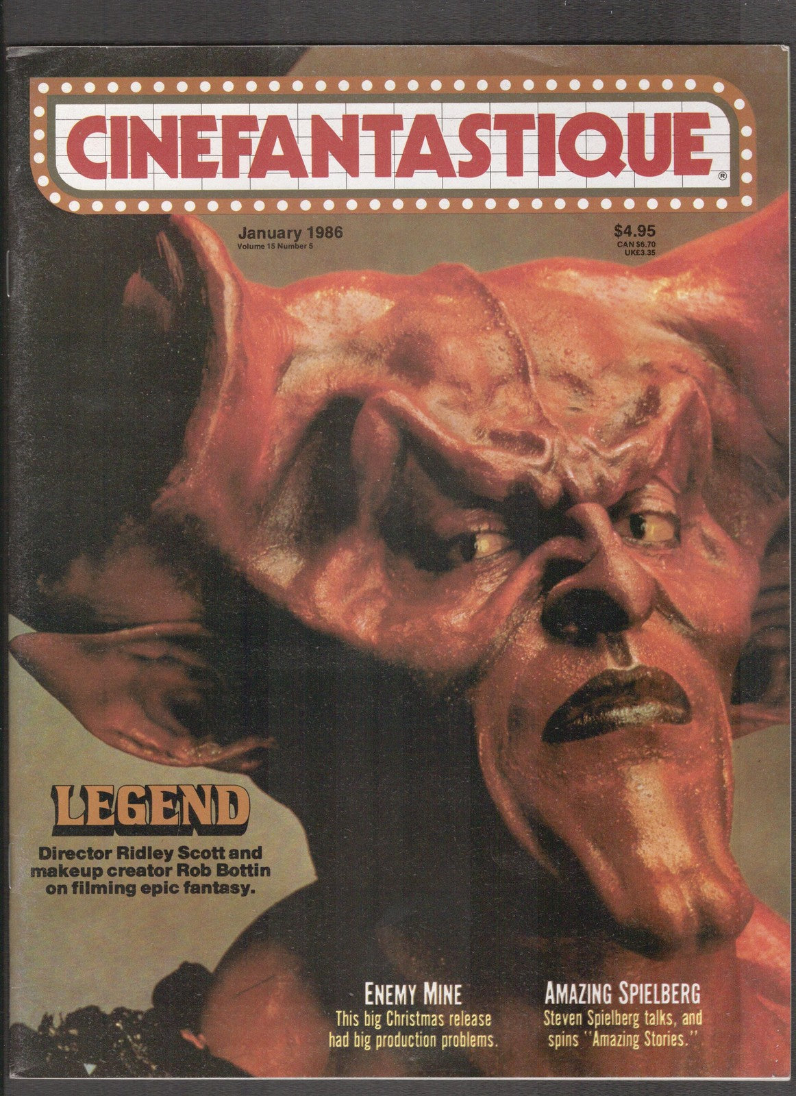 Cinefantastique #5 (1986) Legend Cinefantastique Comics