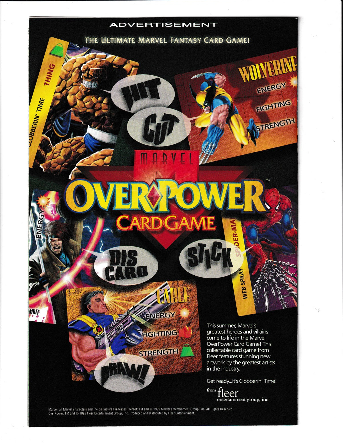 Incredible Hulk #434 (1995) Overpower cards attached Marvel Comics