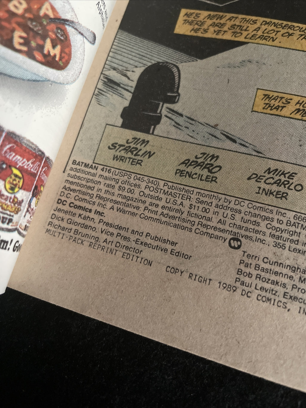 Batman #416 Multipack Variant Reprint 1989