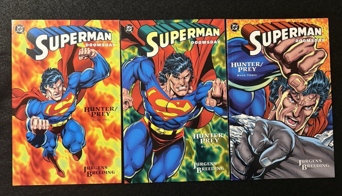 Superman Doomsday: Hunter/Prey #1-3 (1994) Complete Mini-Series DC Comics Lot