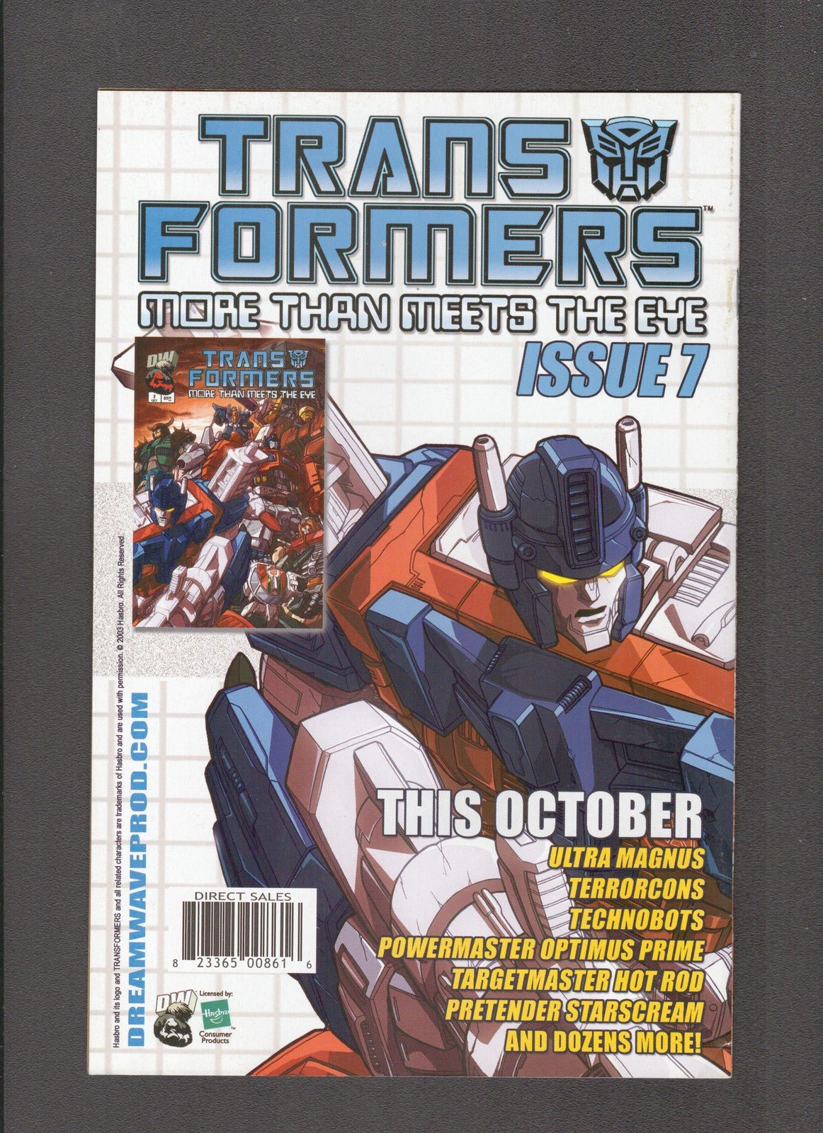 Transformers: Generation One #4 (2003) Pat Lee Deception Cover Dreamwave Comics