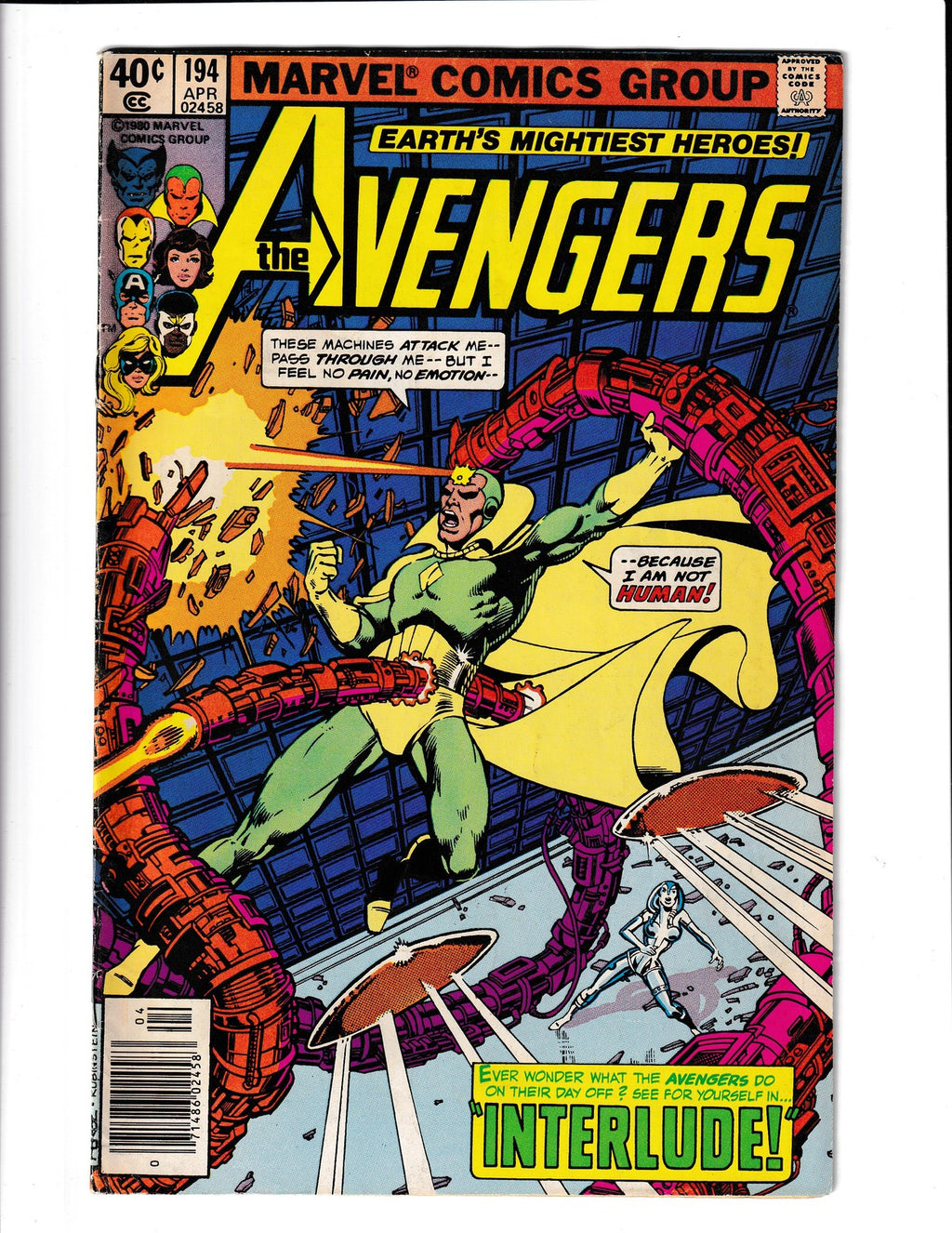 Avengers #194 (1980) George Perez Marvel Comics