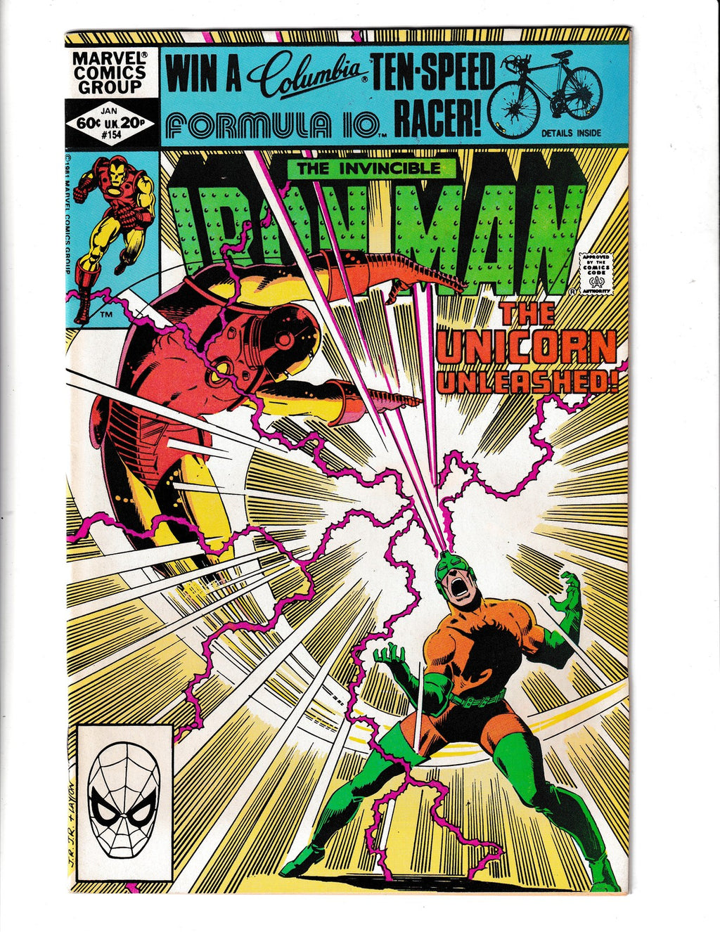 Iron Man #154 (1982) The Other Side of Madness! Marvel Comics