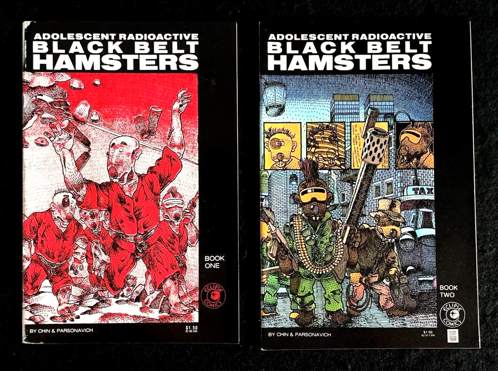 Lot of 2 - Black Belt Hamsters #1 and 2 1986 - Eclipse Comics
