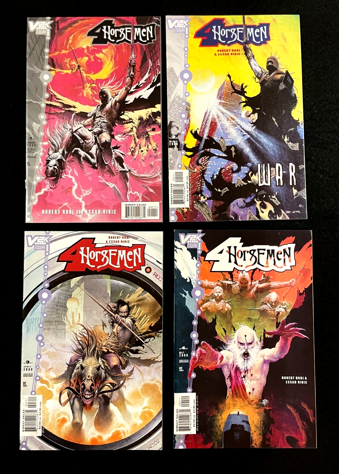 Four Horsemen - Complete Set of 4 #1-4 (2000) Vertigo Comics