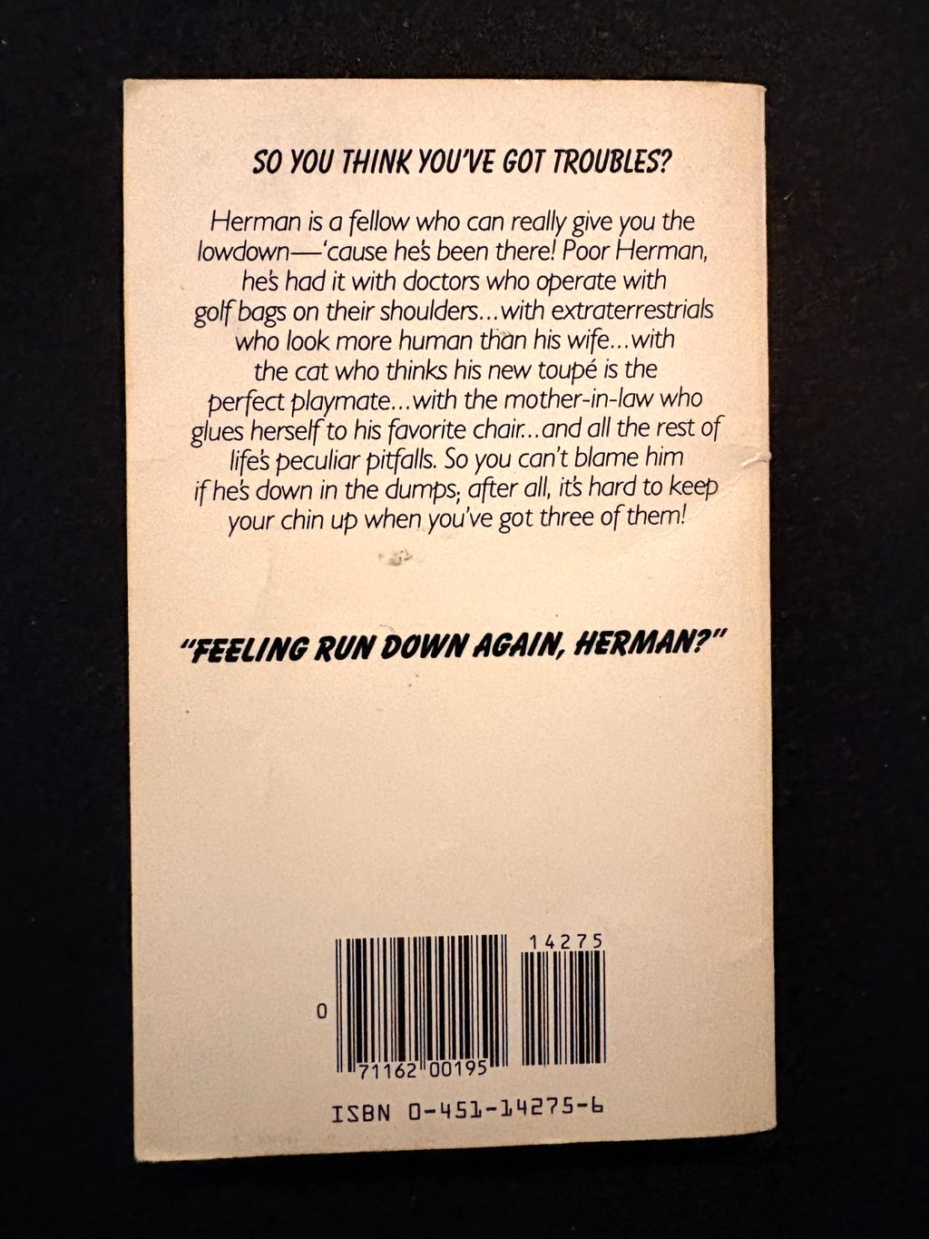 Herman: Feeling run down again, Herman? 1986 - Signet
