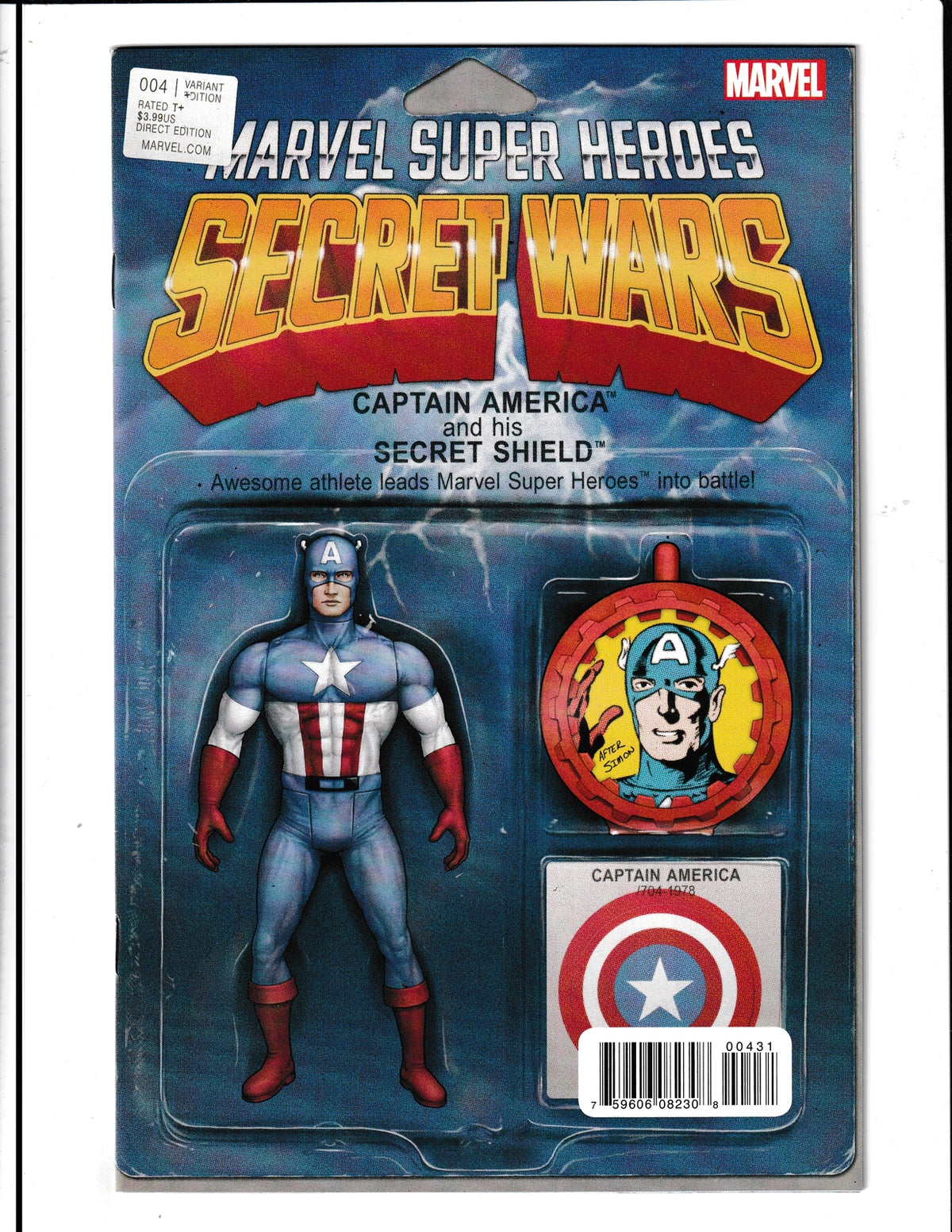 Secret Wars #4C (2015) John Tyler Christopher Action Figure Cover Marvel Comics