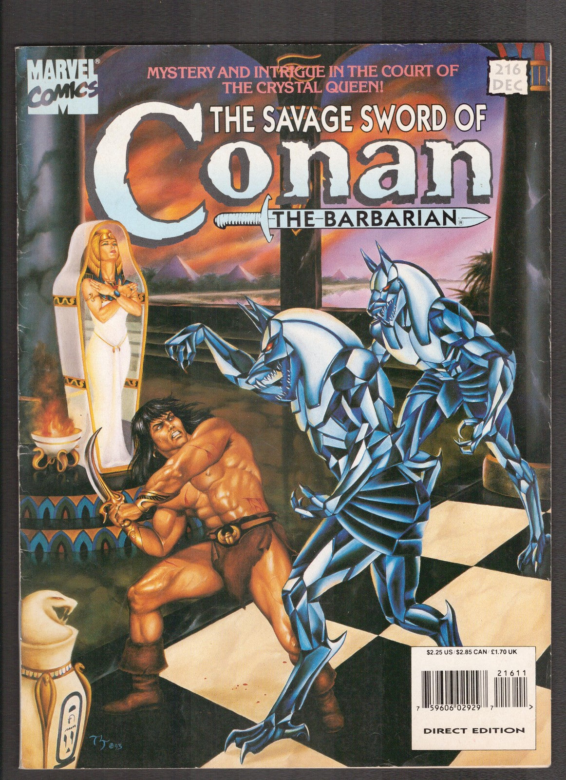 Savage Sword of Conan #216 (1993) Toni Taylor Magazine Curtis Comics