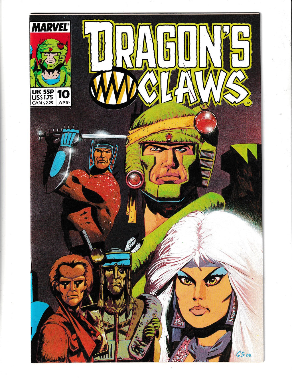 Dragon's Claws #10 (1989) Last in Volume Marvel Comics