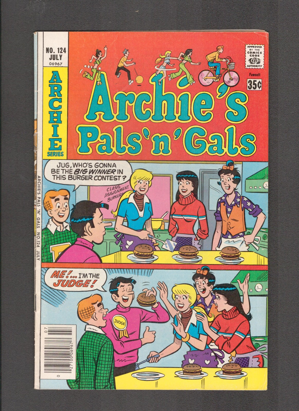 Archie's Pals 'n' Gals #124 (1978)  Jughead Burger Contest Archie Comics