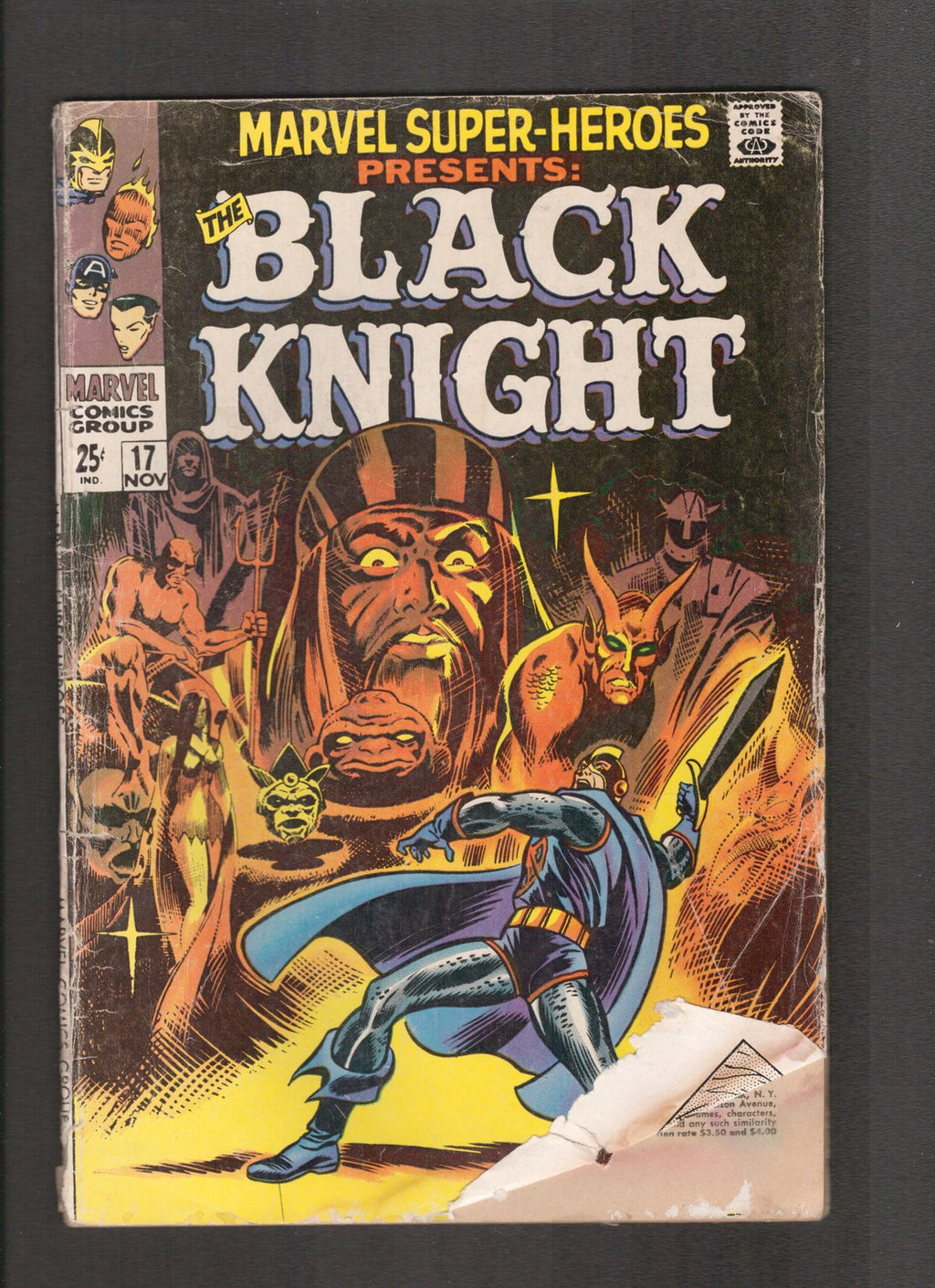 Marvel Super-Heroes #17 (1968) Presents Black Knight Marvel Comics