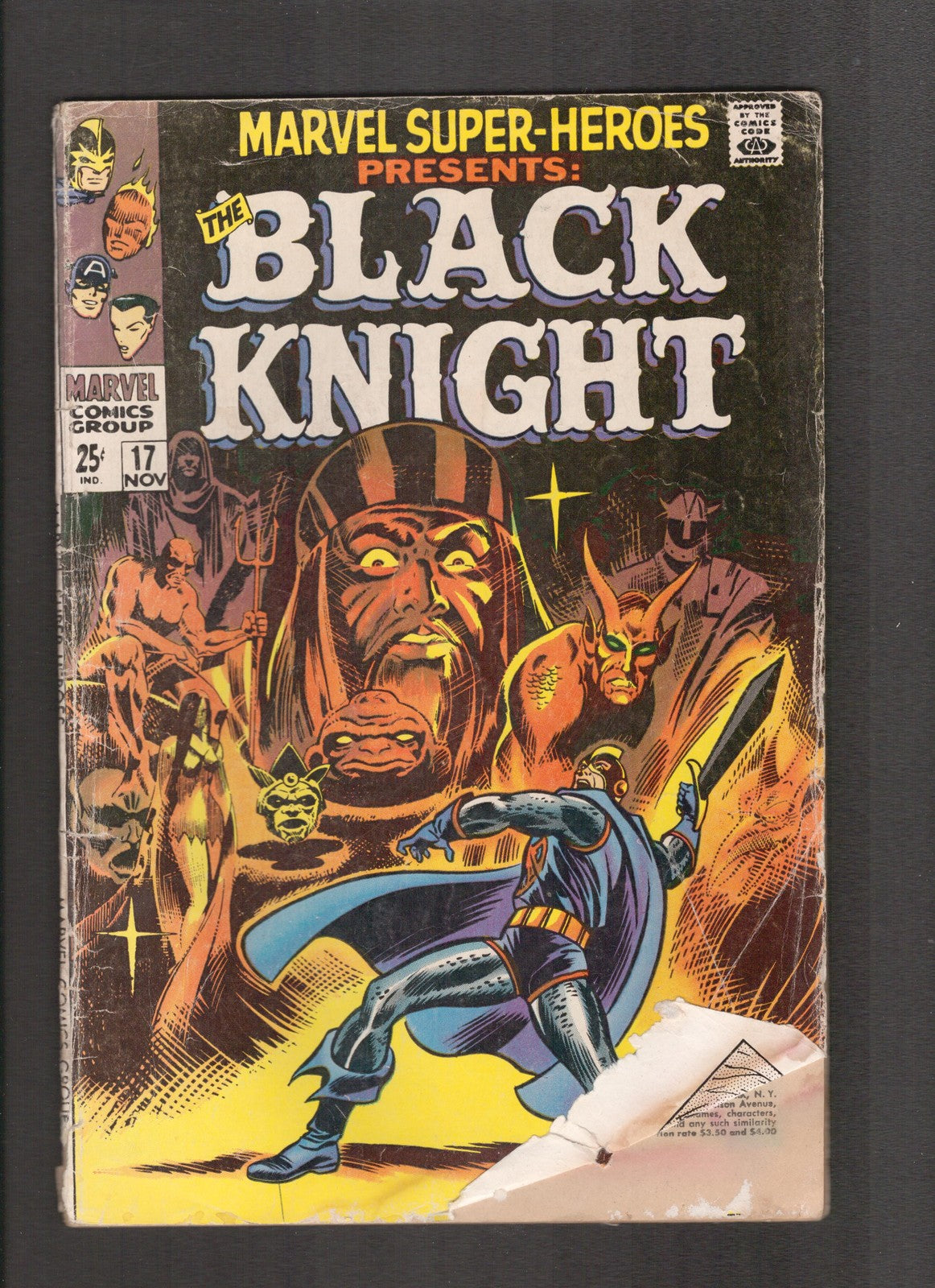 Marvel Super-Heroes #17 (1968) Presents Black Knight Marvel Comics