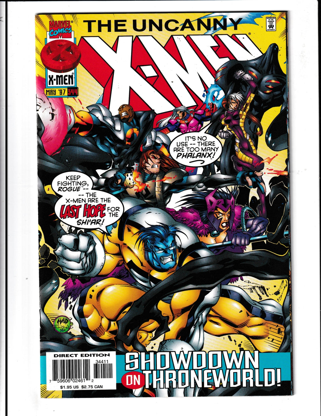 Uncanny X-Men #344 (1997) Showdown on Throneworld Marvel Comics