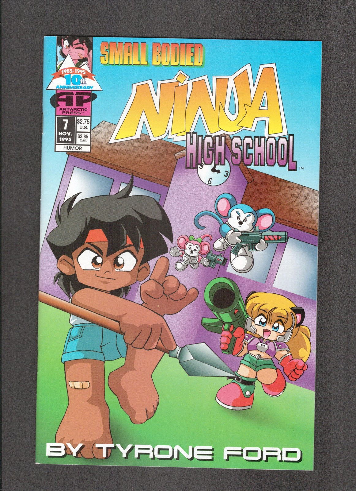 Small Bodied Ninja High School #7 (1995) LAST ISSUE Antarctic Press Comics