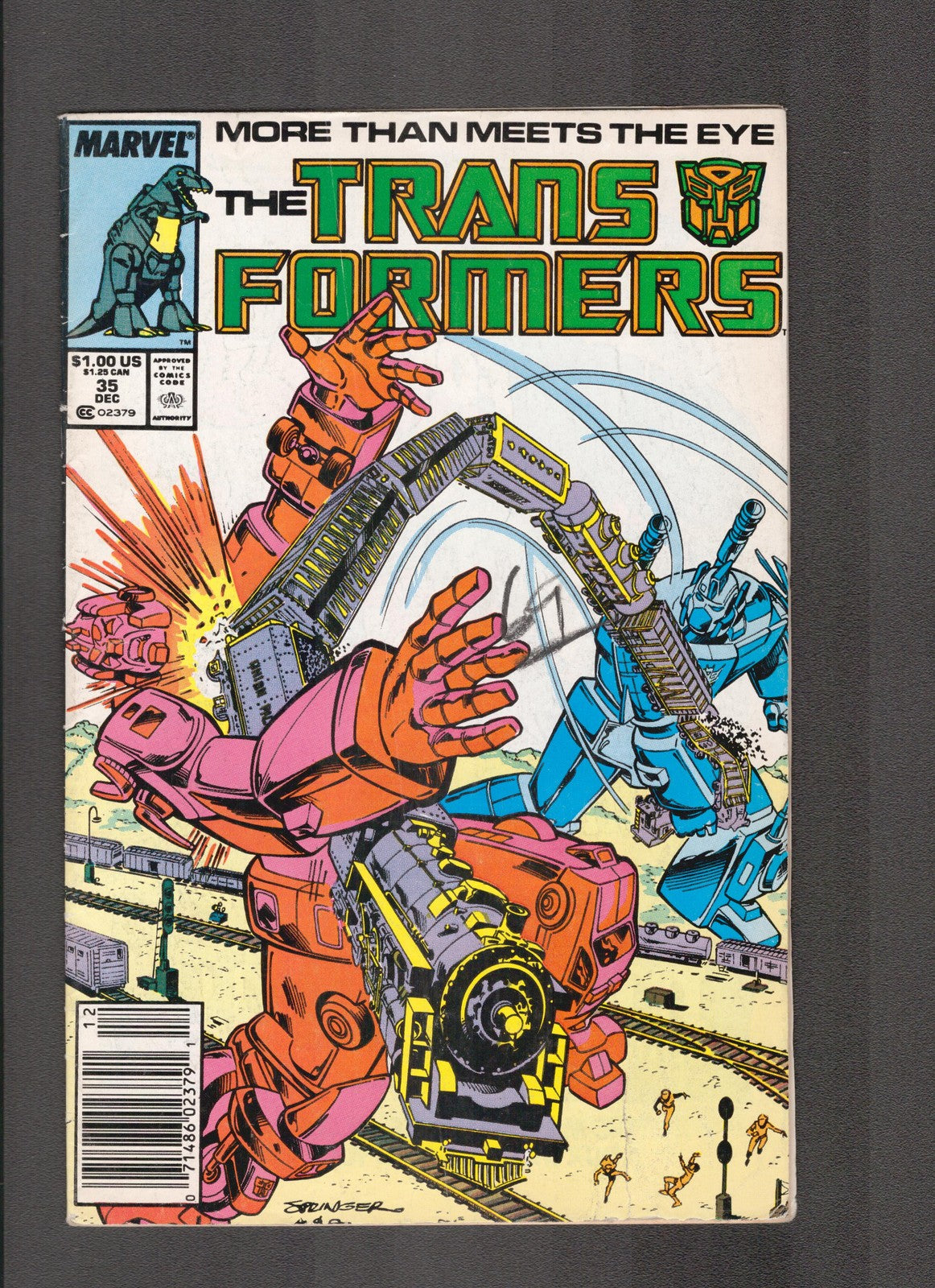 Transformers #35 (1987) Jack Marley Letters Marvel Comics