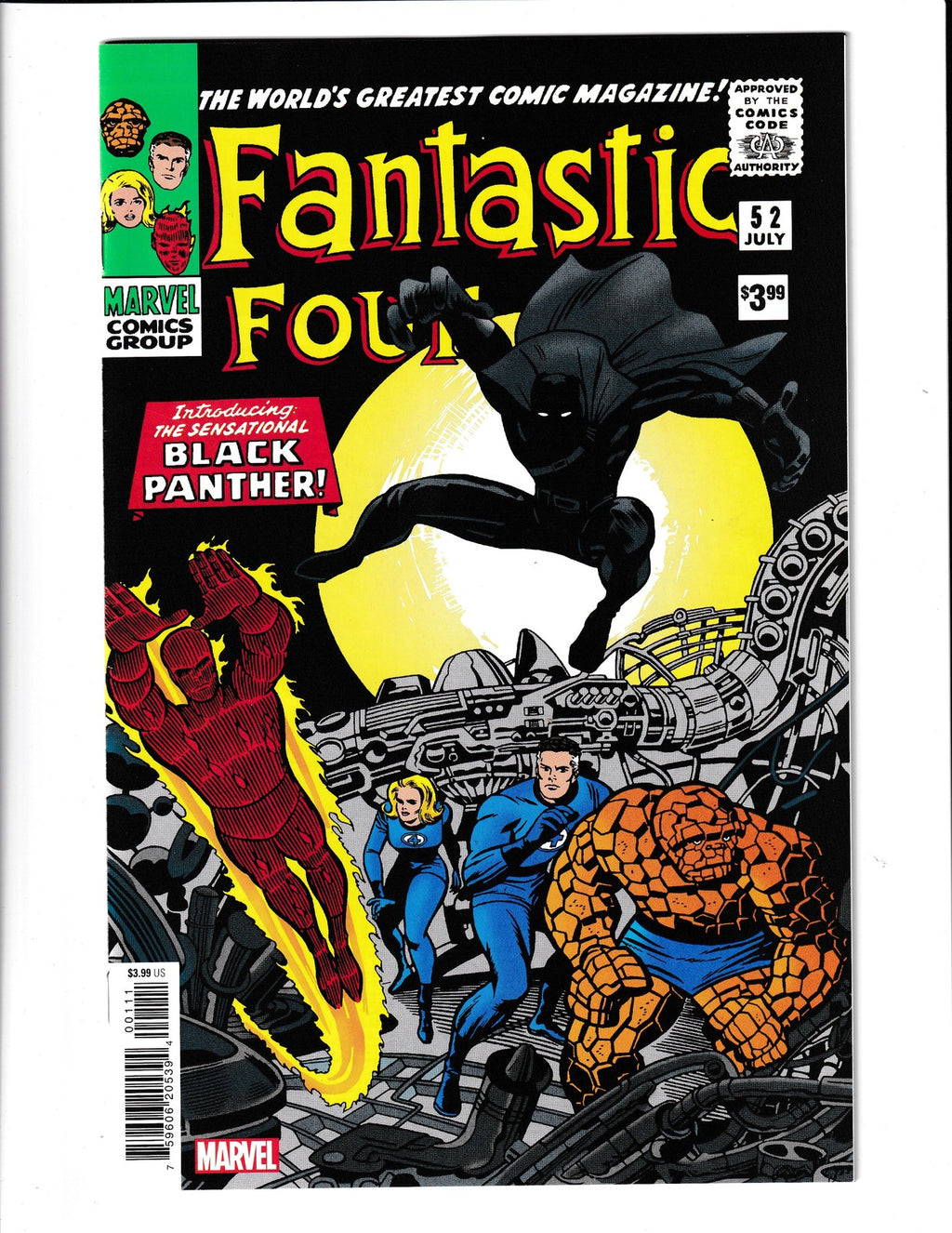 Fantastic Four #52 (2023) Facsimile Black Panther Cover Marvel Comics