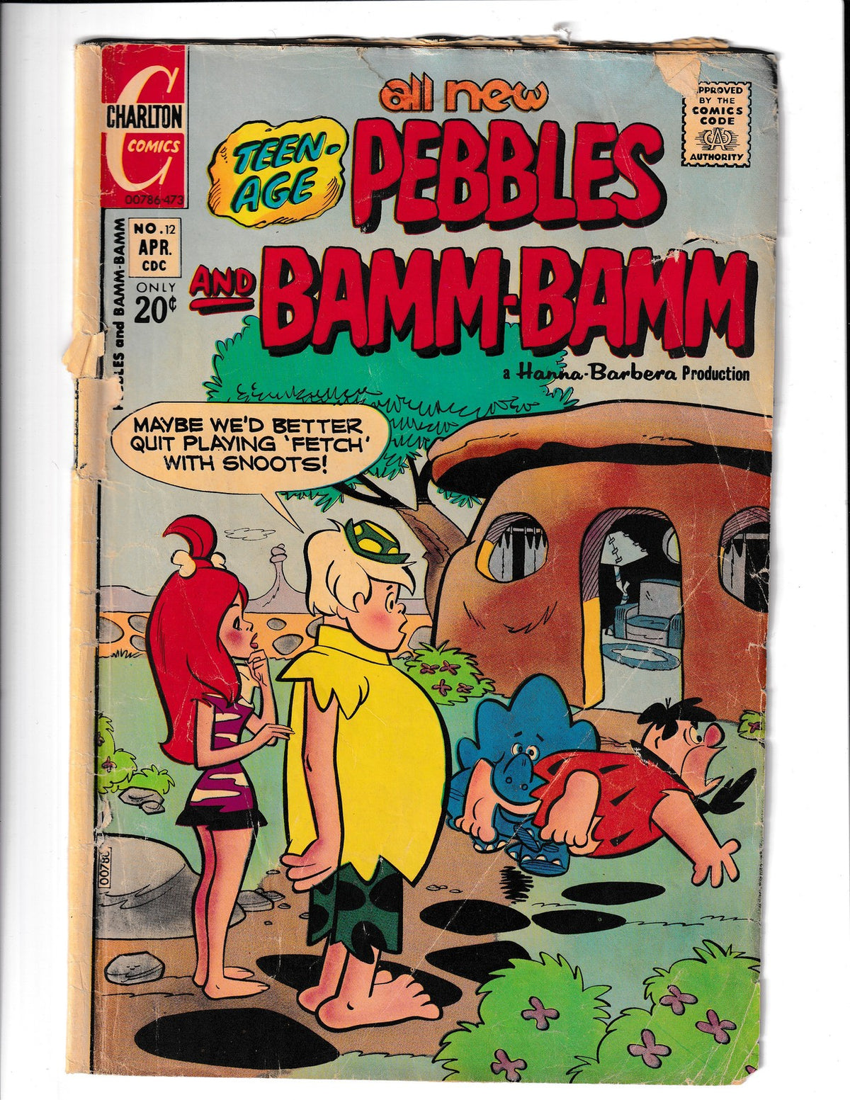 Pebbles and Bamm-Bamm #12 (1973) Lower Grade Charlton Comics