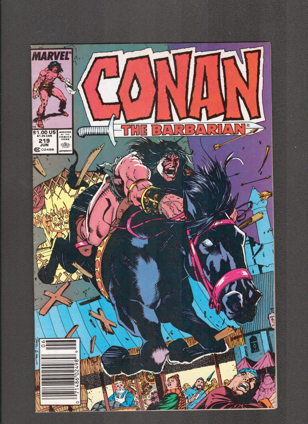 Conan the Barbarian #219 (1989) Jim Lee, Val Semeiks Marvel Comics