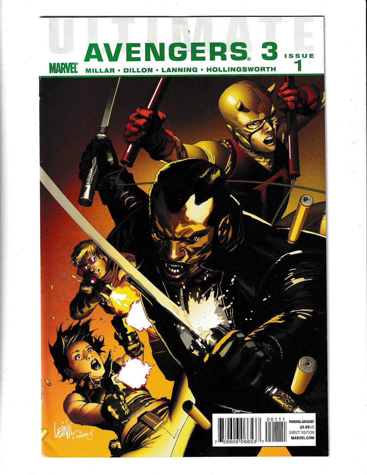 Ultimate Avengers 3 #1 (2010) Blade versus Avengers Marvel Comics