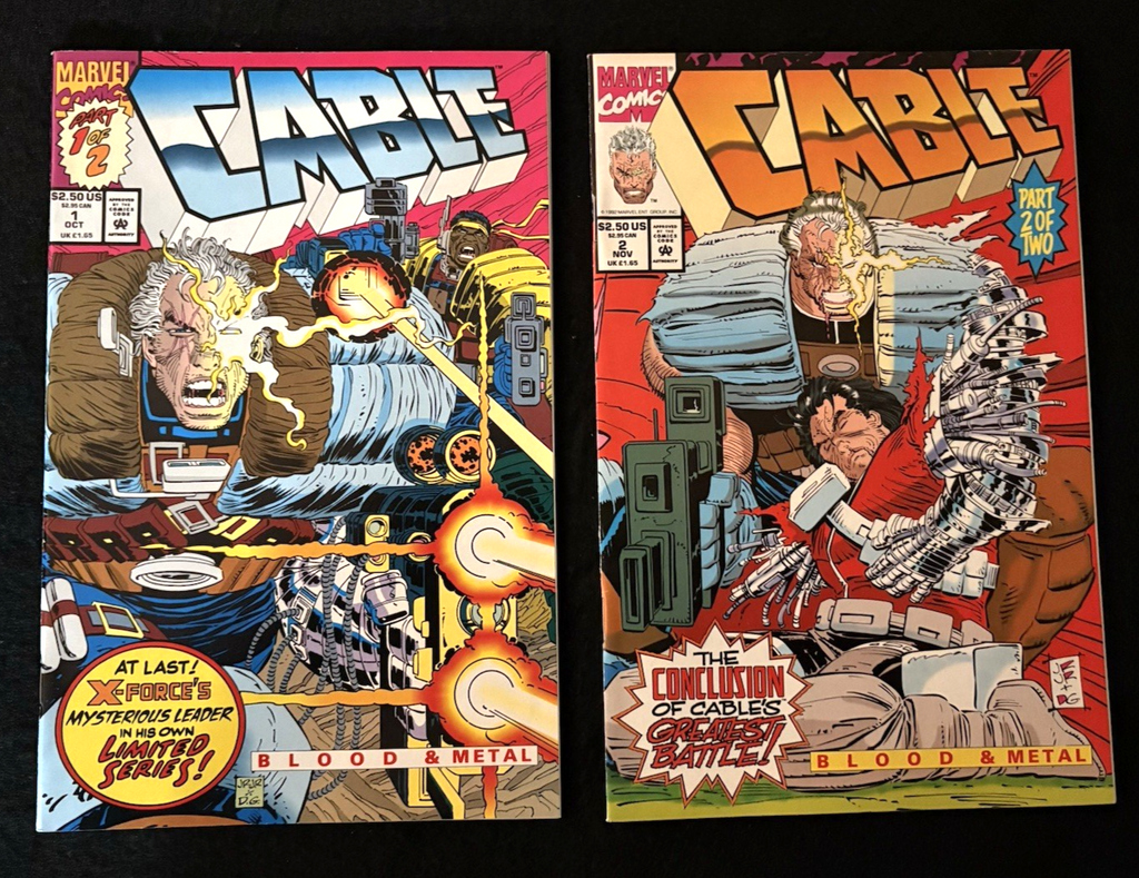 Cable: Blood & Metal Complete Set #1-2 1992 Marvel Comics