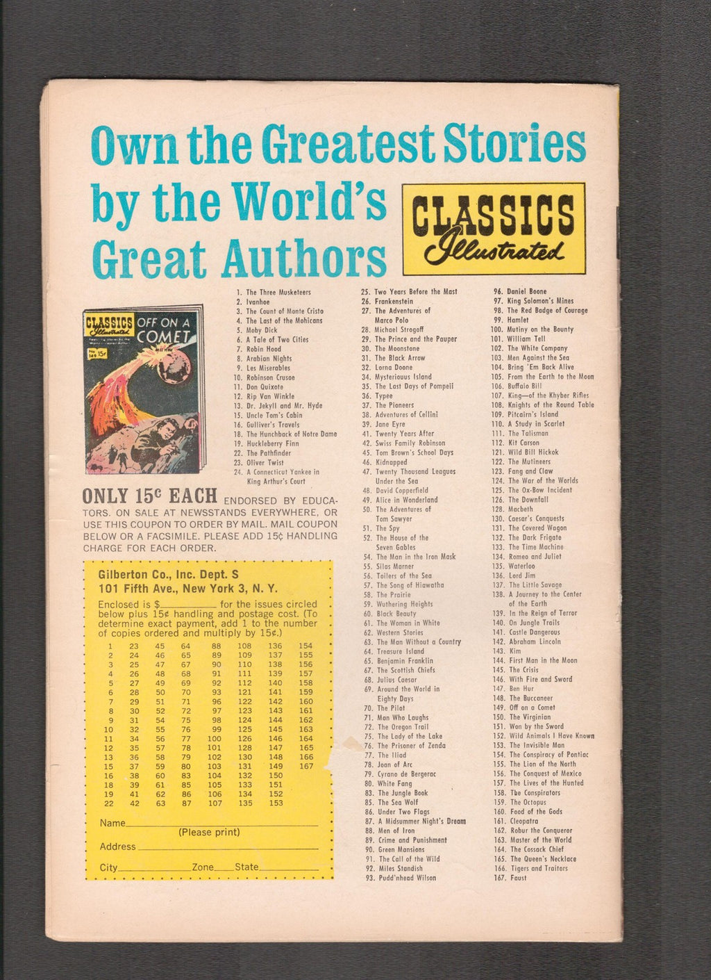 Classics Illustrated #10 (1965) HRN-167 Robinson Crusoe Gliberton Comics